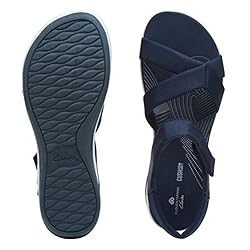 Clarks Women's Ankle-Strap Sandal, Navy, 7.5
