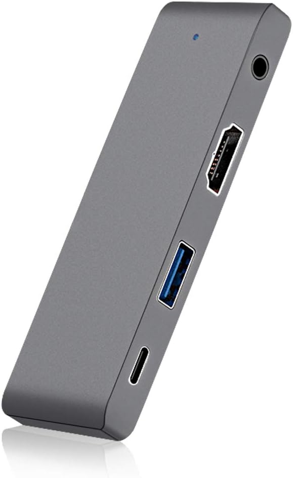 USB C Hub, 4 in 1 USB C to 4K HDMI Adapter with USB3.0, 3.5mm Headphone Jack, PD Charging, HDMI Converter Compatible with iPad Pro 11"/12.9" 2018 & MacBook Pro 2019