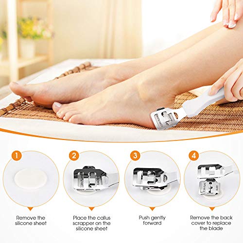 Foot File Set, BASEIN 22 in 1 Professional Pedicure Sets for Feet, Foot
