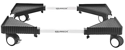 SQUAREON Industries Adjustable Fully Automatic Top Loading Washing Machine Trolley (25 to 130 kg Load Capacity, Steel, Plastic and Metal)