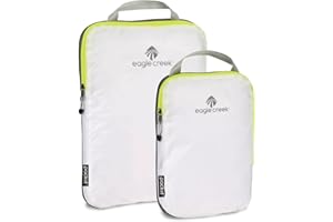 Eagle Creek Pack-It Specter Compression Packing Cubes Set, White/Strobe - Small/Medium
