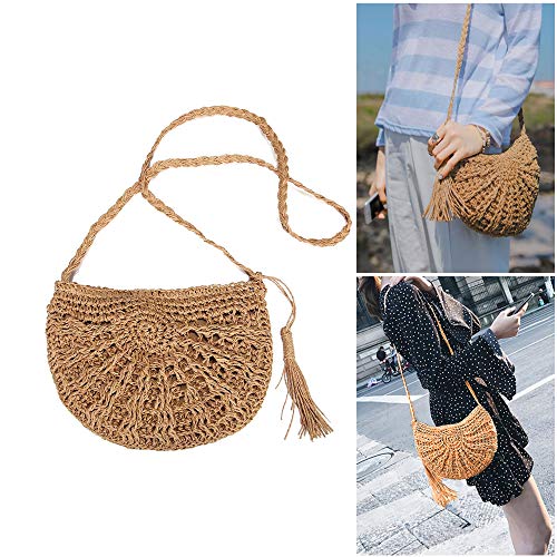 woven bag,straw bag,Pure Handmade weaving Shoulder bag,New Retro Style Straw Braided Woven Bag Travel Sling Bag Shoulder Bag Handbags