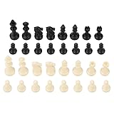 Chess Pieces Set, 32Pcs Plastic Chessmen Pieces Set