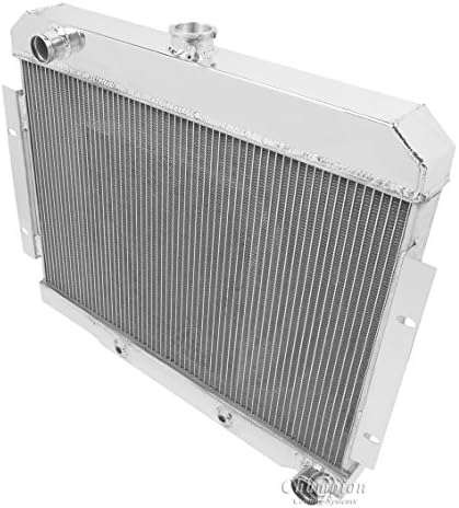 Champion Cooling Systems, 2 Row with 1" Tubes All Aluminum Replacement Radiator For 1970-1985 Jeep CJ Series (with Chevy configuration), Engine application: 3.8, 4.2, 5.0 L6 V8, American Eagle Part #AE1919