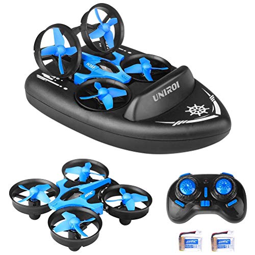 Uyuke-3-in-1-Mini-RC-Drohne-Fernbedienung-AutoBootQuadcopter-Modus-mit-360--Flips-Stunt-Headless-Modus-fuer-Kinderspielzeug-Geschenke-FlugLandWasser-Modus
