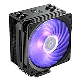 Cooler Master Hyper 212 RGB Black Edition CPU Air Cooler w/ SF120R 120mm RGB Fan, 4 Continuous Direct Contact 2.0 Heatpipes, Anodized Gun-Metal Black, Brushed Nickel Fins, Intel LGA1151, AMD AM4/Ryzen