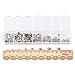 Pandahall 1 Box Mixed Platinum Plated Brass Cord Ends Caps Nickel Free (About 180pcs)