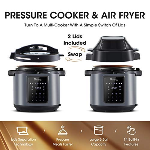 MICHELANGELO Air Fryer Pressure Cooker Combo 6QT, Allin1 Pressure