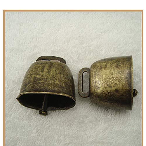KOOBOOK 2Pcs Cow Horse Sheep Grazing Copper Bells Cattle Farm Animal Copper Loud Bronze Bell
