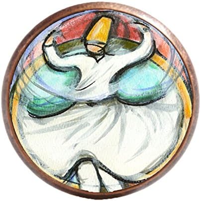 Rumi Sufi Whirling Dervish Antique Copper Adjustable Ring