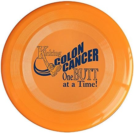 Single Frisbee Kicking Colon Cancer One Butt Ultimate Flying Discs Orange