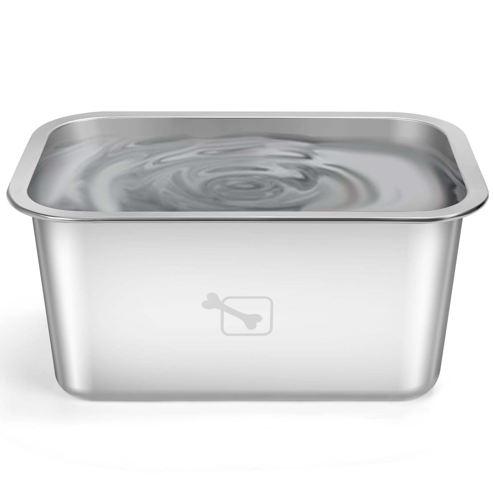 Photo 1 of Stainless Steel Dog Bowls for Large Dogs, 2.65 Gallon High Capacity Dog Food and Water Bowl for All Breeds, Metal Pet Food Bowls for X-Large Dogs Indoors and Outdoors, Silver