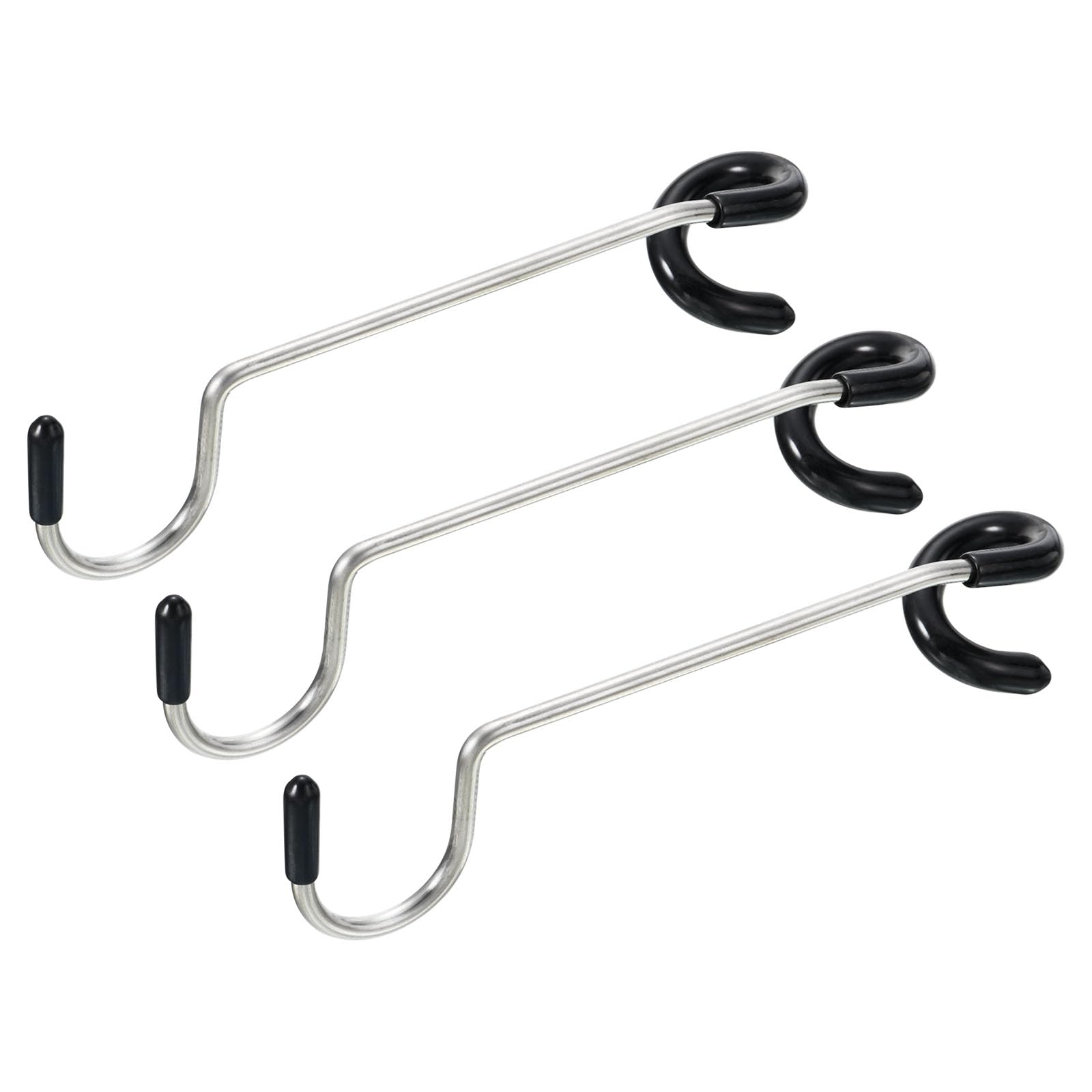 M METERXITY 3 Pack Camping Lantern Hook Hanger - S-shaped Hook Stainless Steel Non-Slip Lamp Hanger, Apply to Outdoor/Camping/Hiking (Black)