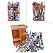 Refine 360 Bamboo Makeup and Cosmetic Organizer, Storage Carousel for vanity, bathroom, closet, kitchen, tabletop,countertop, desk