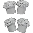Regency Wraps Paper Frills, Decorative Holders for Turkey and Poultry Legs, 1.25” Diameter, Large White Pack of 4