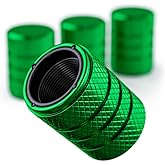 PC Autoworks Aluminum Tire Valve Stem Caps – Anti-Rust, Premium Anodized Aluminum, Corrosion-Resistant, Easy Install, Universal Fit for Car, Truck, Bike, SUV – 1 Pack/Set of 4 (Lime Green)