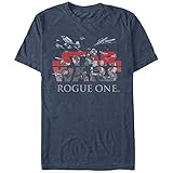 Star Wars Men's Rogue One Hero Logo Graphic T-Shirt, Navy Heather, 4XL