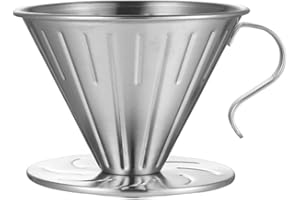 Stainless Steel Coffee Filter Reusable Coffee Dripper Coffee Filter Holder, Pour Over Coffee Dripper, Slow Drip Paperless Cof