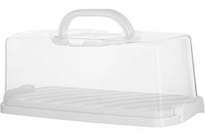 Artibetter Rectangular Portable Bread Keeper Box with Lid Airtight Bread Saver Container and Cake Storage for