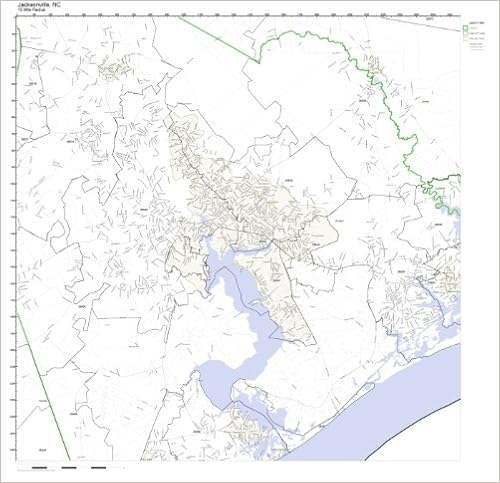 Jacksonville Nc Zip Code Map Jacksonville Nc Zip Code Map Laminated Amazon Com Office Products