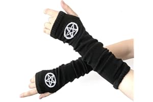 Goth Grungr Arm Wearmers Punk Gloves For Women or Men Gothic Arm Sleeve Rock Style, Skateboard Gloves Goth Knitted Arm Warmer