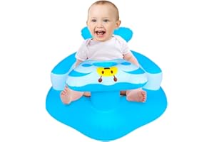 ZHUYNXIR Baby Inflatable Seat for Babies 3 Months, Infant Support Seat Summer Toddler Chair for Sitting Up, Baby Shower Chair Floor Seater (Butterfly Blue)