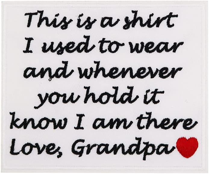 Mixed Media - This Is A Shirt I Used to Wear Grandpa Embroidered Iron On Patch for Pillow Case DIY