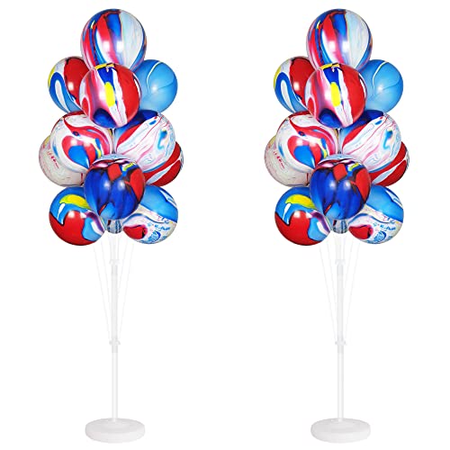 Balloon Column Kit for Floor-Balloon Columns with Stand, Base and Pole,Balloon Tower Backdrop Decoration for Wedding, Baby Shower, Birthday Party, or Bachelorette Parties (Rainbow)