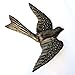 Set of 2 Garden Birds, Spring Home Accent Decor, 3D Wings, Metal Wall Hanging, Indoor Outdoor Display, Handmade 11 x 13 Inches