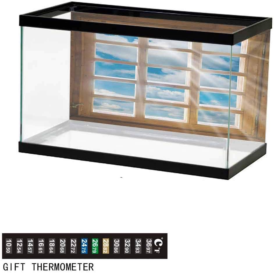 wwwhsl Aquarium Background,Poster Fish Tank Background,Wood Panels Background with Digital Tones Effect Country House Art Image Underwater Poster Fish Tank Wall Decorations Sticker