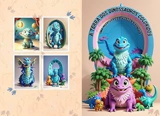 Livro A Terra dos Dinossauros Coloridos: Uma Aventura de Amizade e Harmonia