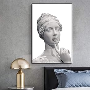 Floating Framed Canvas Wall Art for Living Room, Bedroom Statue Canvas Prints for Home Decoration Ready to Hang - 16x24 inches