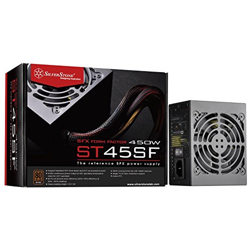 SilverStone Technology 450W SFX Form Factor 80 PLUS BRONZE Power Supply (ST45SF-V3)