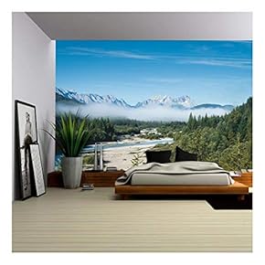 Beautiful Mountain Landscape - Removable Wall Mural | Self-Adhesive Large Wallpaper - 66x96 inches