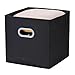 MaidMAX Storage Bins 12x12x12, for Home Organization and Storage, Toy Storage Cube, Closet Organizers and Storage, with Dual Plastic Handles, Black, Set of 6