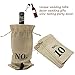 Shintop 10pcs Jute Wine Bags, 14 x 6 1/4 inches Hessian Wine Bottle Gift Bags with Drawstring for Blind Wine Tasting (Numbered, Brown)