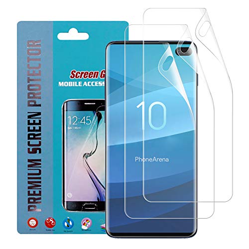 Qoosea Compatible with Samsung Galaxy S10 Plus Screen Protector [3 Pack] Support in-Display Fingerprint Sensor Ultra-Thin HD Transparency Anti Scratch Resistant Explosion-Proof Protective Film
