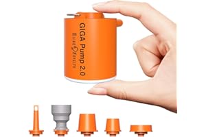 GIGA PUMP Portable Air Pump for Inflatables, Ultra-Light 2.8oz Rechargeable Mini Air Mattress Pump with Camping Light, Inflate Deflate for Air Mattress,Pool Floats, Vacuum Storage Bags