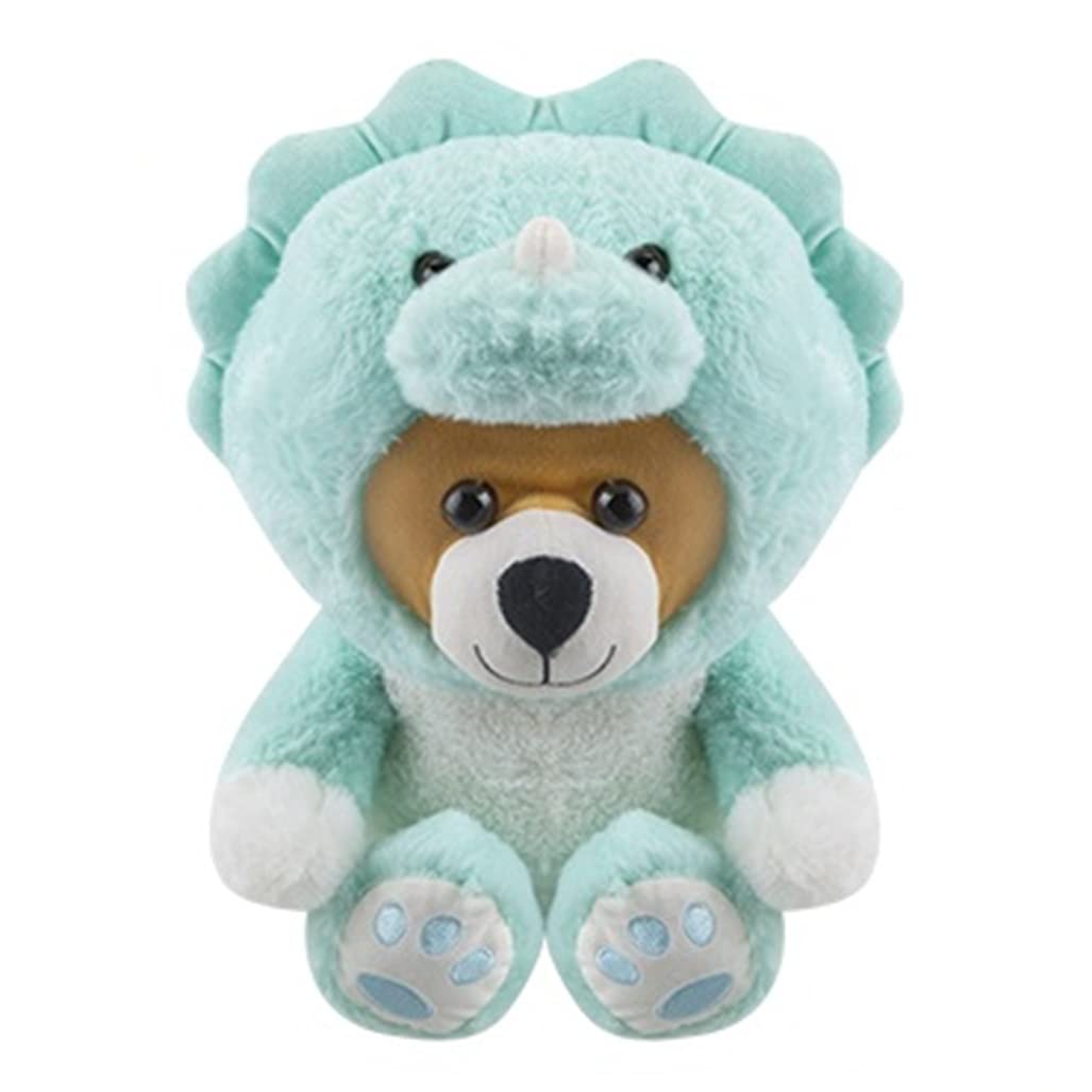 Katy Craig Soft Teddy Bear Plush Dinosaur Wearing Onesie Tricerotops (27cm)