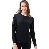 MERIGREENY Women’s 100% Merino Wool Base Layer Top, Merino Wool Long Sleeve Undershirt, Wool Thermal Shirt