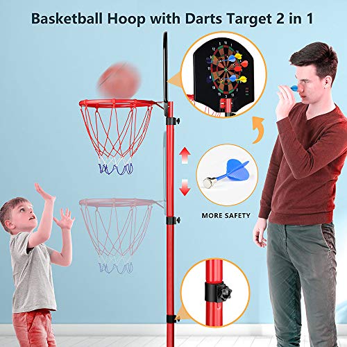KAMDHENU Basketball Hoop, Kids Toy Basketball Hoop with Darts Target 2