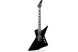 WESTCREEK GUITARS WestCreek Revenge Solid Body Electric Guitar, Heavy Metal Guitar, Right Handed, Heavy Metal Pickups, Rounded End Jumbo Frets, Bone Nut, Rosewood Fretboard, Mahogany Body (Black)