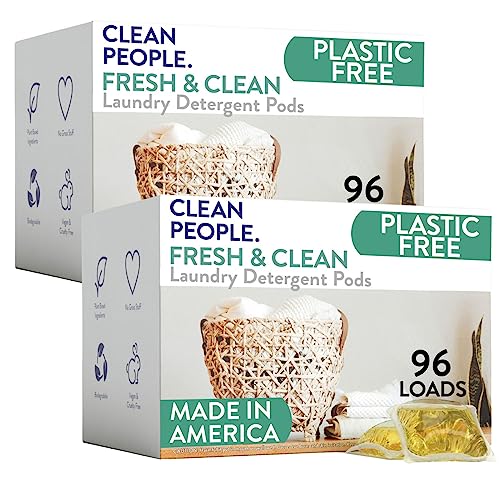 Clean People Laundry Detergent Pods PlantBased, Hypoallergenic