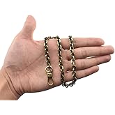 HAHIYO Mini Pochette Purse Chain Strap Thin Wide 6mm for LV Length 15.7 Inches Thick 2mm Shiny Bronze for Handbag Wallet Clutch Comfortable Flat Metal Strap 1 Pack