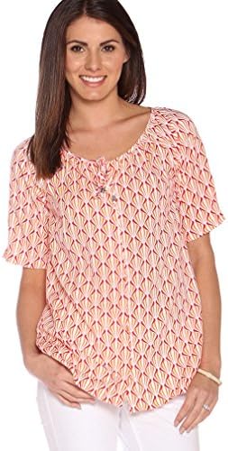 Ava Lynn by Santiki Macy Button Front Top - Fuchsia/Orange