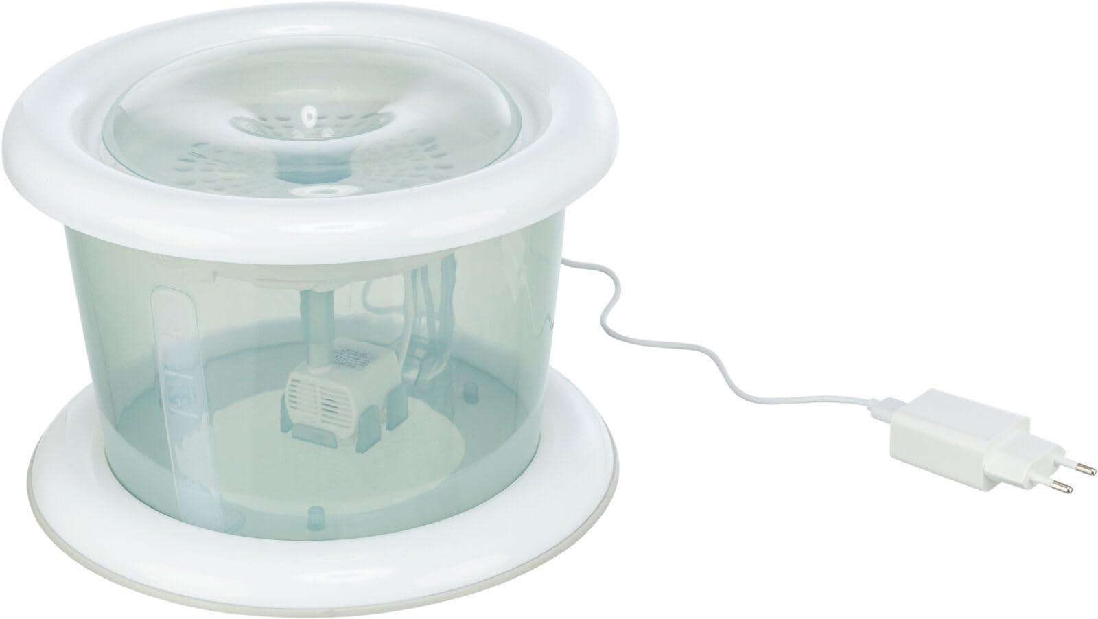 TRIXIE Bubble Stream Drinking Fountain – enriches water with oxygen – cools through circulation – activated carbon filter – 3 litre capacity – ø 25 × 16 cm – 24464