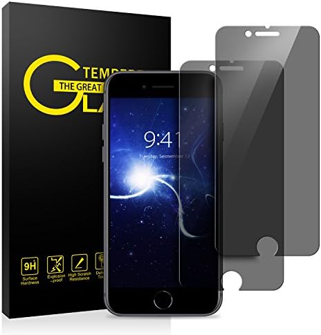 iPhone 8 /7 /6 /6s Privacy Screen Protector, OSSKY iPhone 8 /7 /6 /6s 3D Curved Anti-Spy Full Coverage Unbreakable Tempered Glass Screen Cover Shield for Apple iPhone 8 /7 /6 /6s, 4.7 Inch - Black