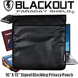 RFID Blocking Faraday Cage Privacy Bag EMP BLACKOUT® Bag 16" X 15" Laptops, Tablets Smartphones Hard Drives iPad iPhone Galaxy Passports Credit Cards