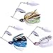 SUNMILE Fishing Buzzbait Spinnerbait Lures Double Willow Blade Spinner Baits for Bass Pike Metal Fishing Lure Pack of 3pcs (Mixcolor spinnerbait 3/8oz)