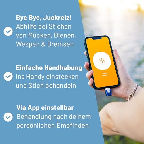 heat it - Insektenstichheiler für dein Smartphone - Chemiefreie Behandlung von Juckreiz & Schmerz mit konzentrierter Wärme - für Android & iPhone 15/16/17 (USB-C) thumbnail 3